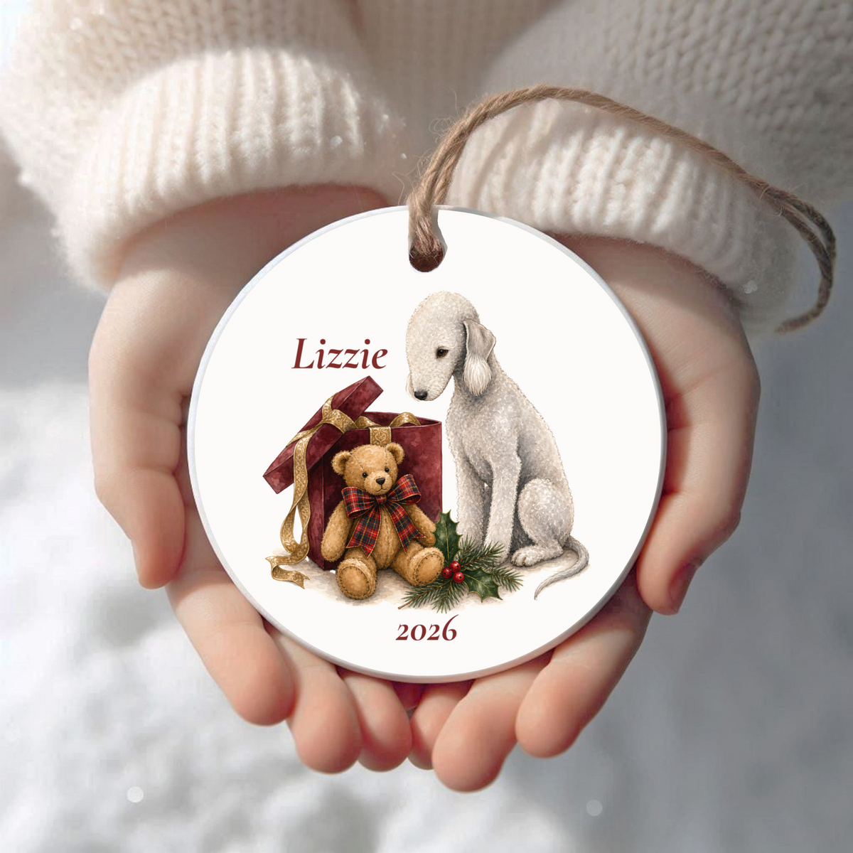 Bedlington Terrier · Bear Necessities Collection · Personalized Ornament