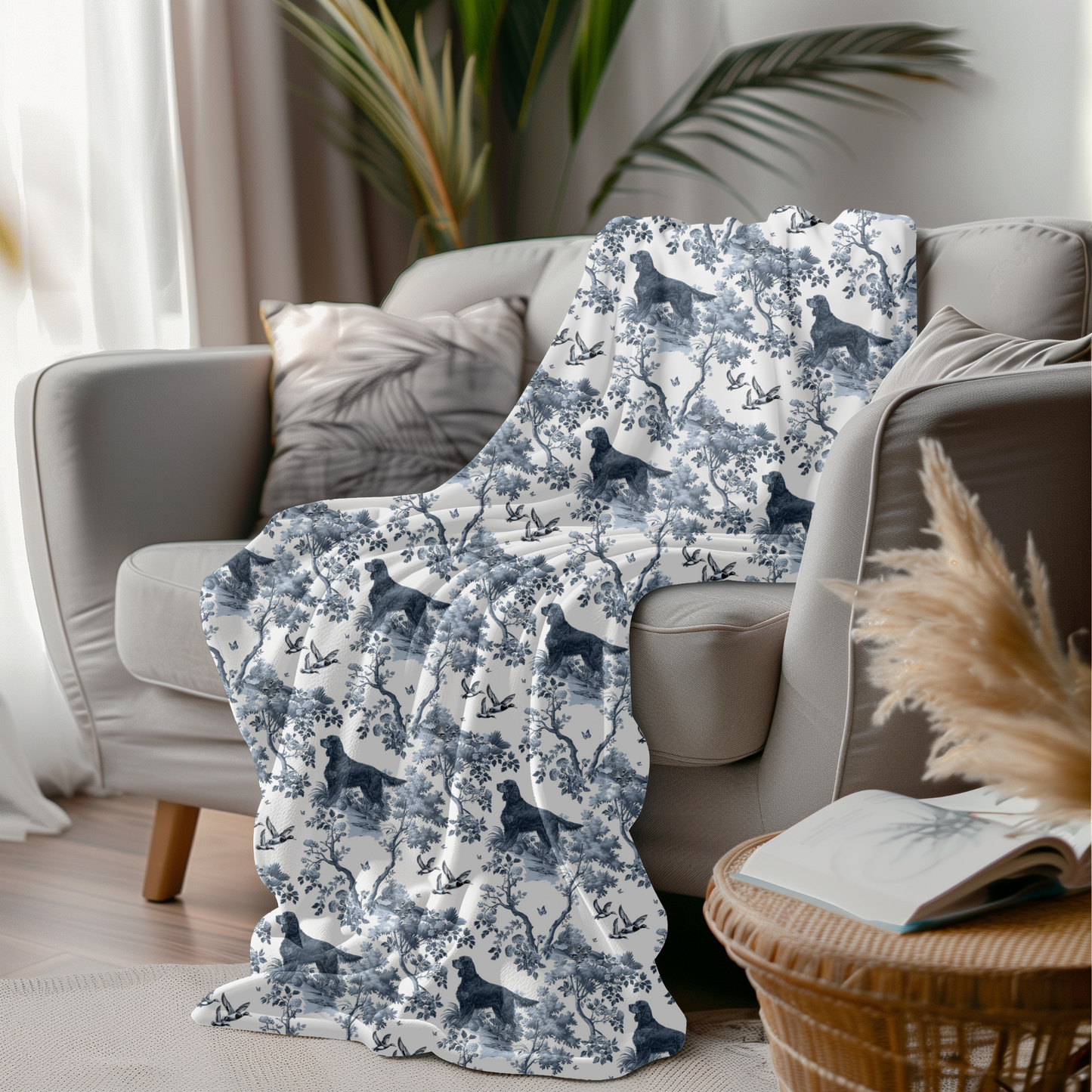 Gordon Setter Blanket - Toile Pattern
