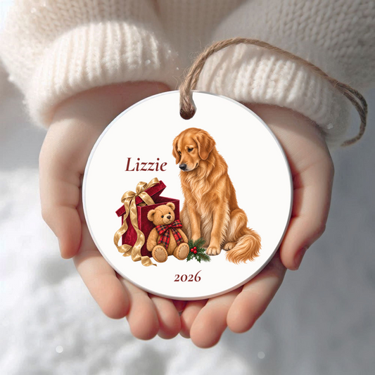 Golden Retriever Red · Bear Necessities Collection · Personalized Ornament