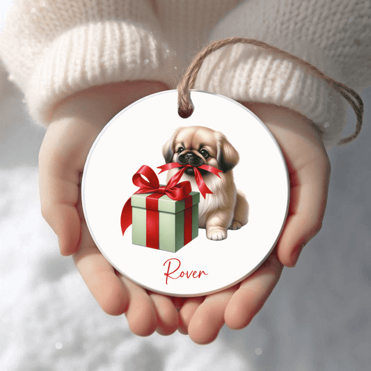 Pekingese Ornament with Custom Name
