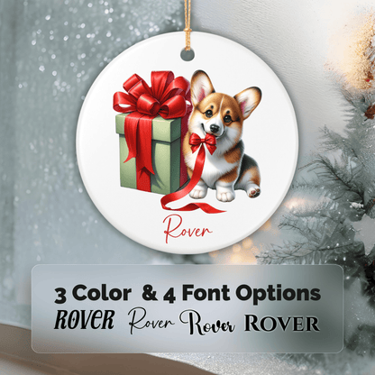 Corgi Ornament with Custom Name
