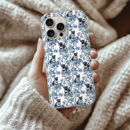 Pug Phone Case - Toile Pattern