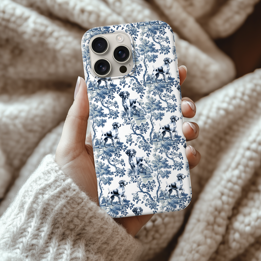 Brittany Spaniel Phone Case - Toile Pattern