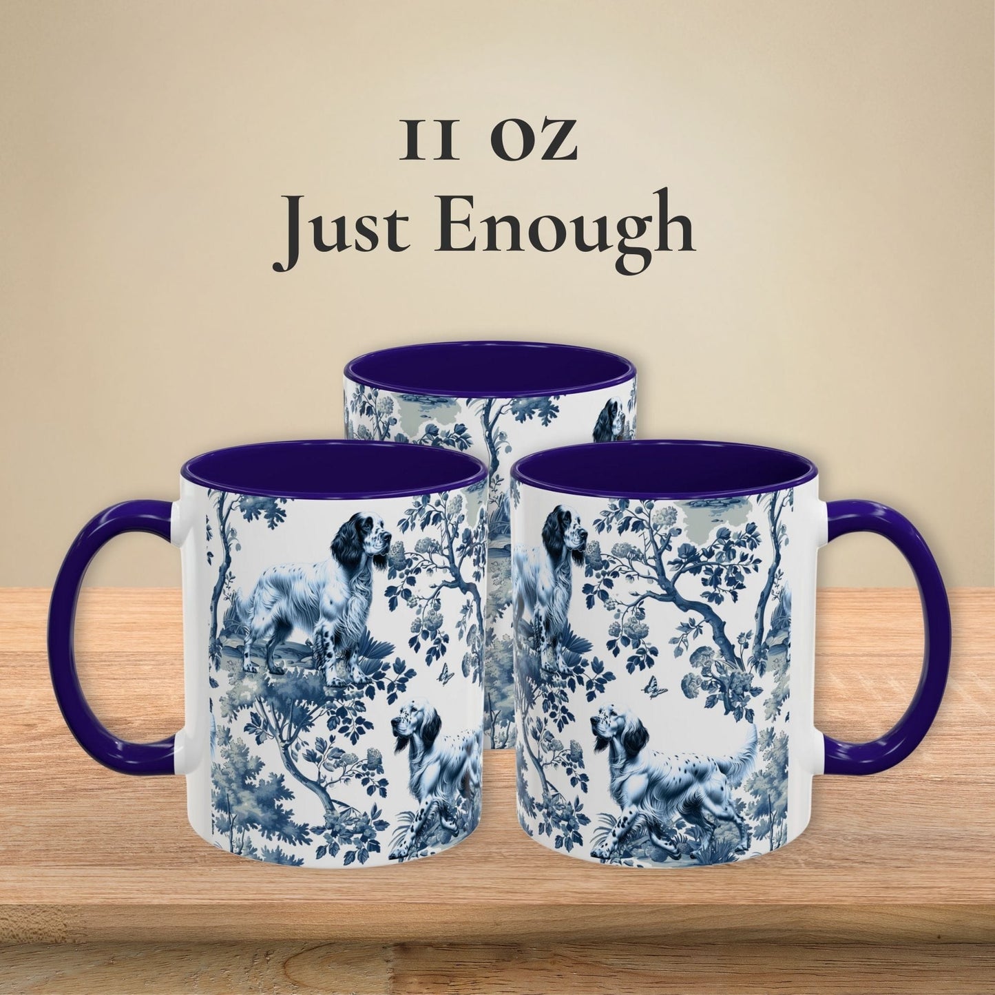 English Setter Mug - Toile Pattern