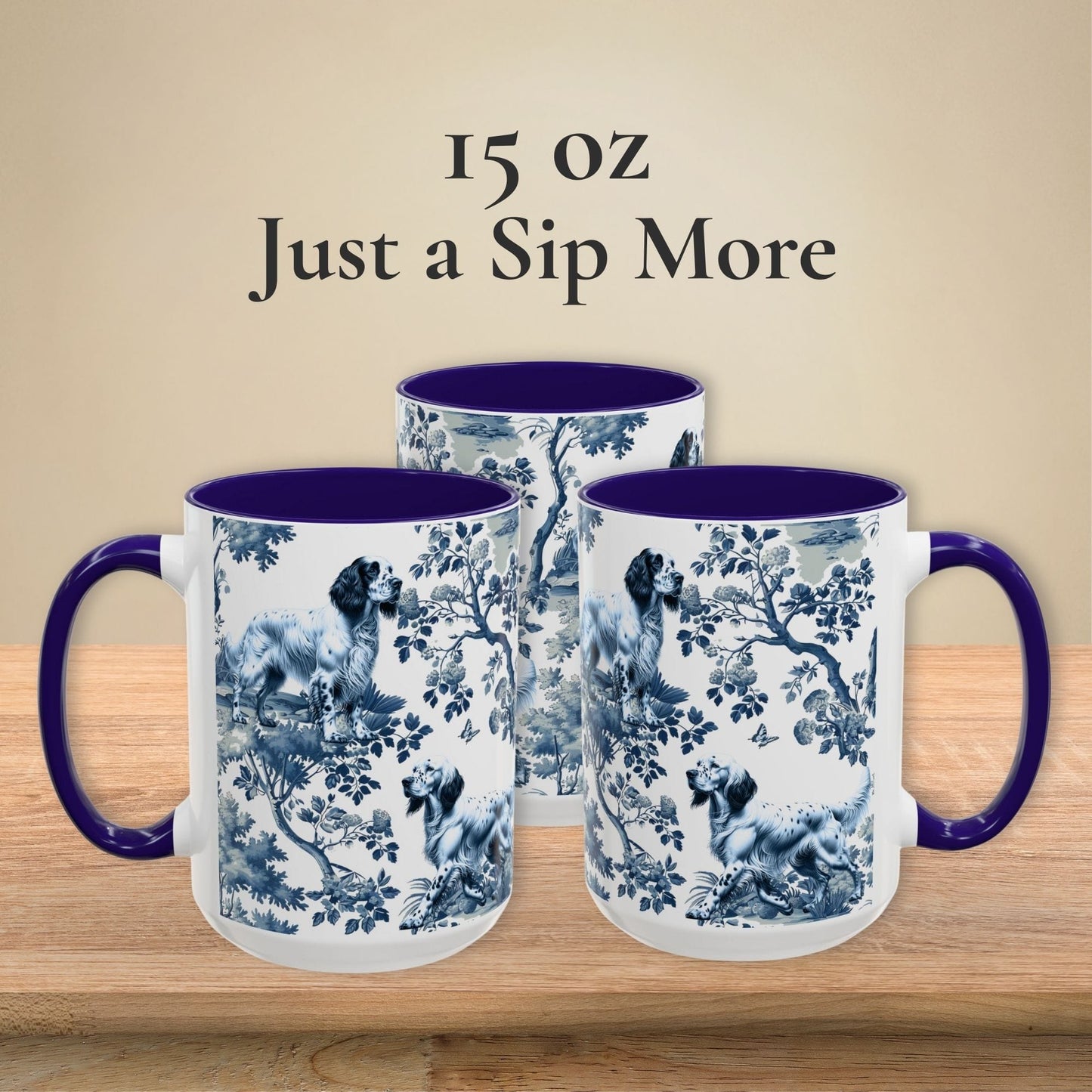 English Setter Mug - Toile Pattern