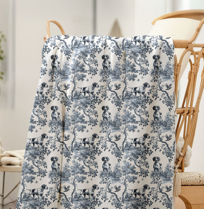 Toile English Pointer throw blanket, 30 by 40 inches