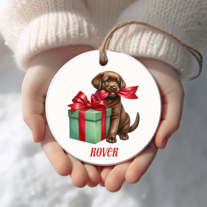 Labrador Retriever Ornament with Custom Name