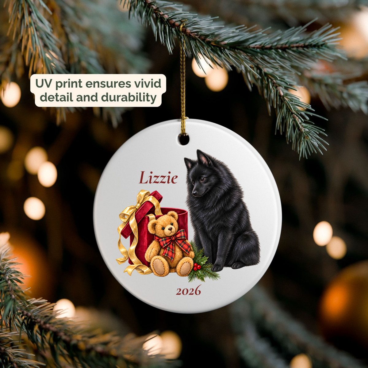 Schipperke · Bear Necessities Collection · Personalized Ornament