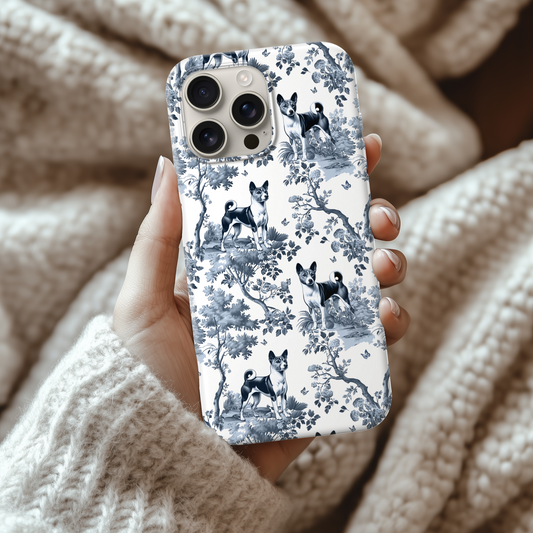 Basenji Phone Case - Toile Pattern