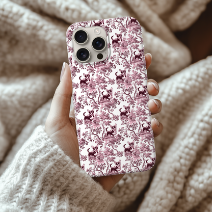 Chihuahua pink Phone Case - Pink Toile Pattern