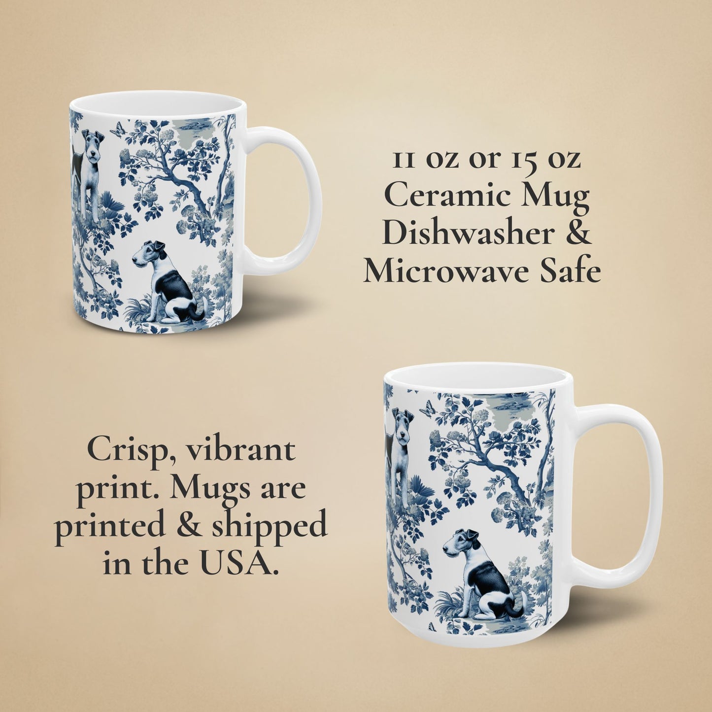 Fox Terrier Mug - Toile