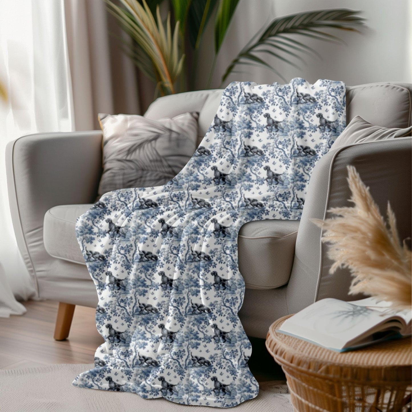 German Wirehaired Pointer Blanket - Toile