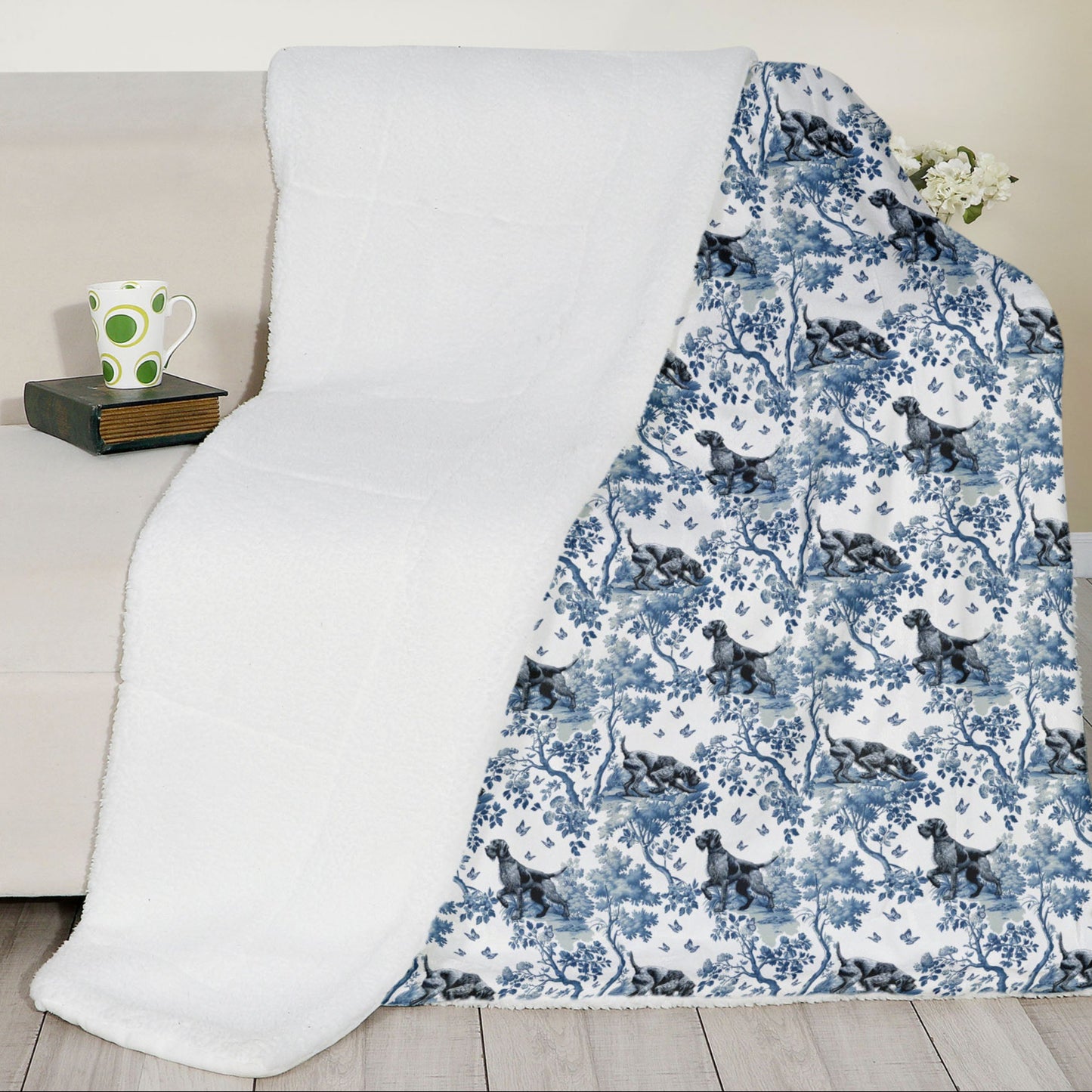 German Wirehaired Pointer Blanket - Toile