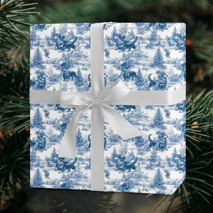 Longhaired Dachshund Christmas wrapping paper