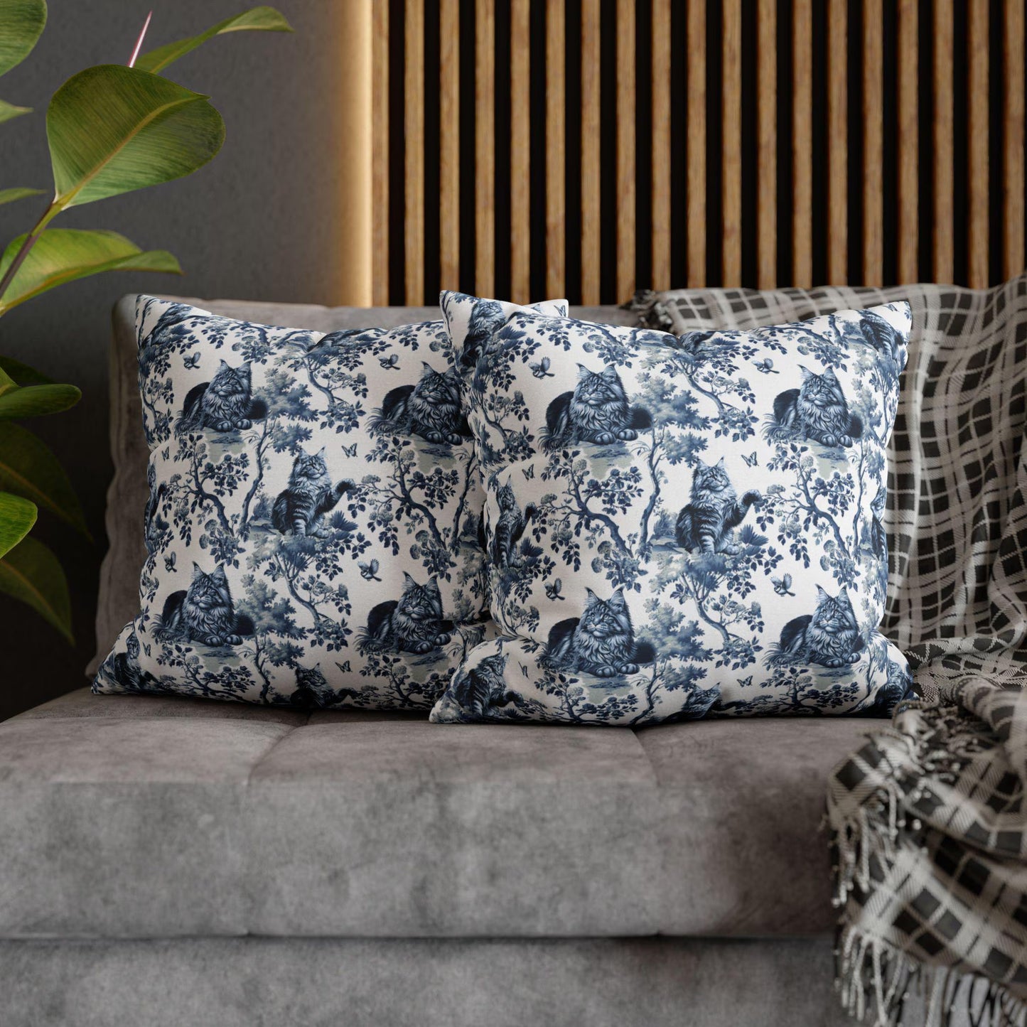 Maine Coon Cat Pillow Cover - Toile