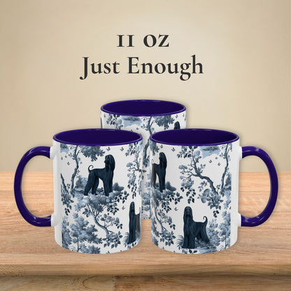 Afghan Hound Mug - Toile Pattern