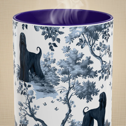 Afghan Hound Mug - Toile Pattern