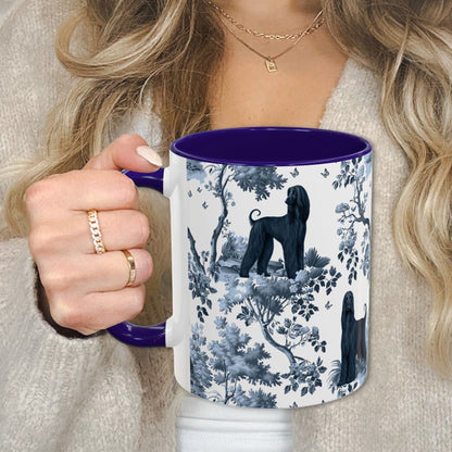 Afghan Hound Mug - Toile Pattern
