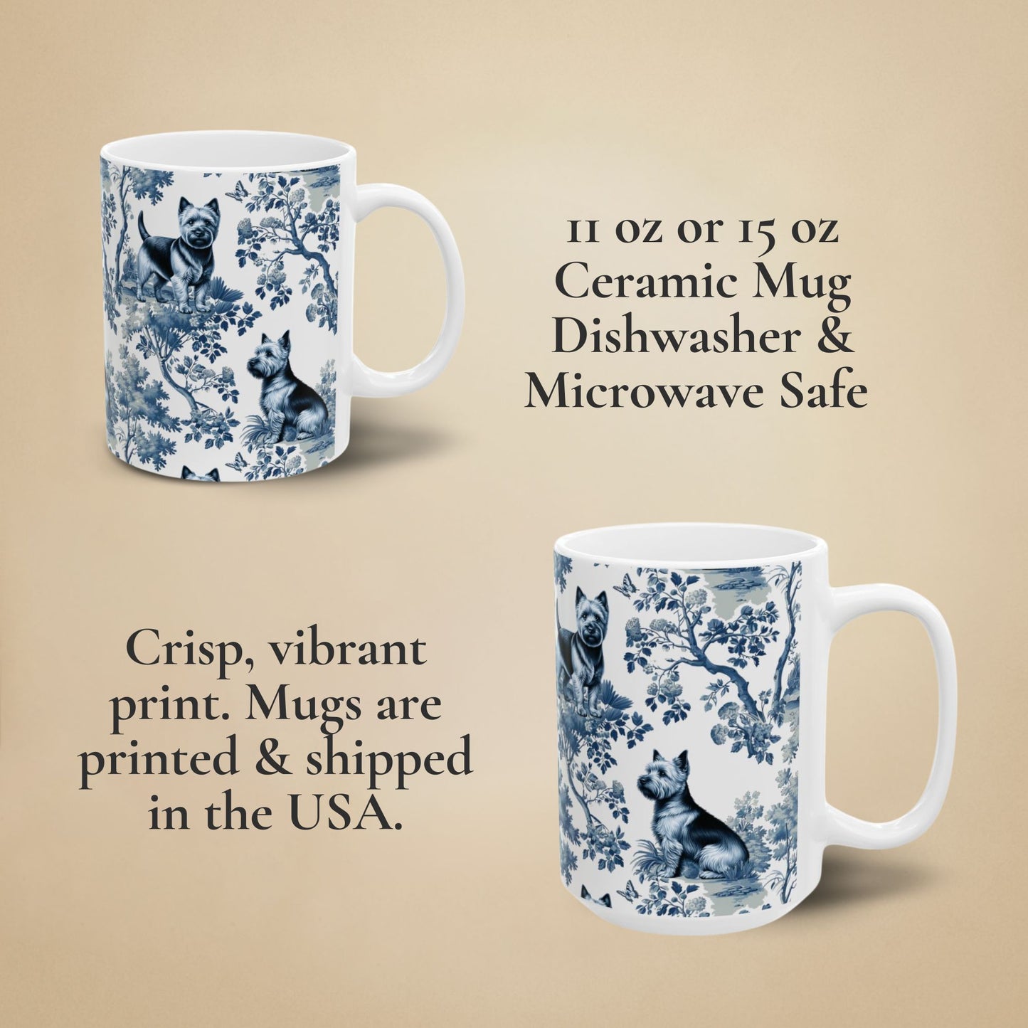 Norwich Terrier Mug - Toile