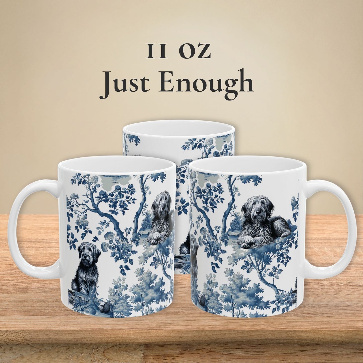 Otterhound Mug - Toile Pattern