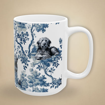 Otterhound Mug - Toile Pattern