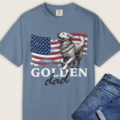 Golden Retriever Shirt - Patriotic Dad