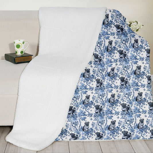Pug Blanket - Toile