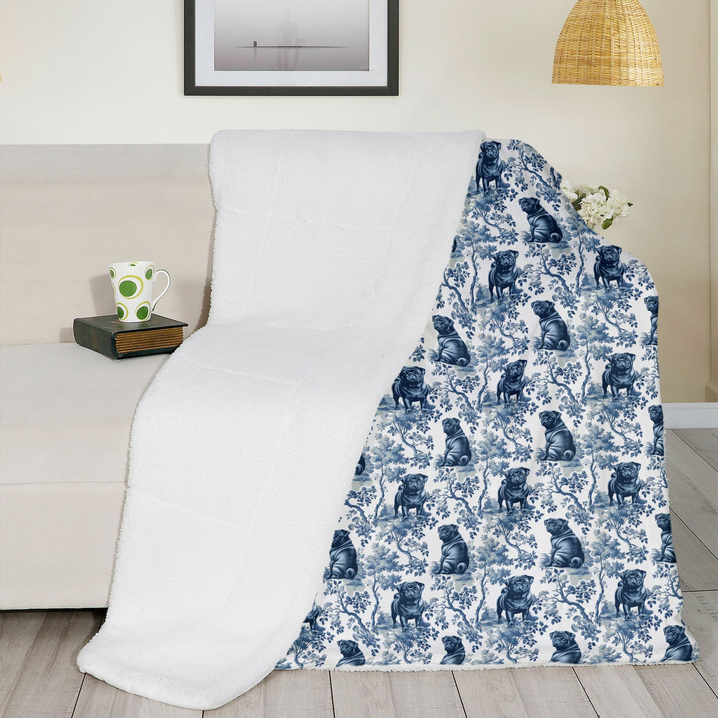 Pug Blanket - Toile