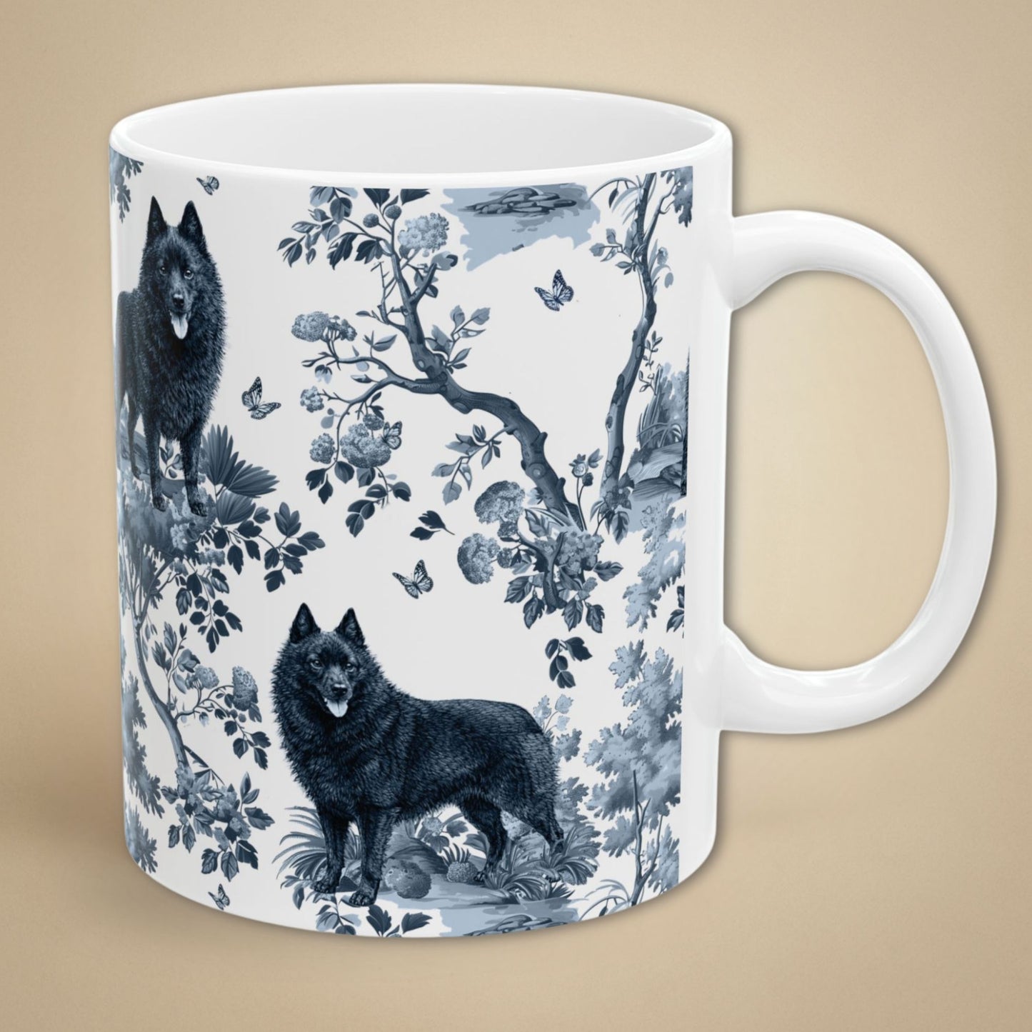Schipperke Mug - Toile Pattern