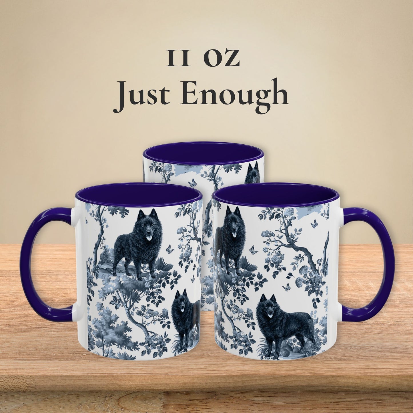 Schipperke Mug - Toile Pattern