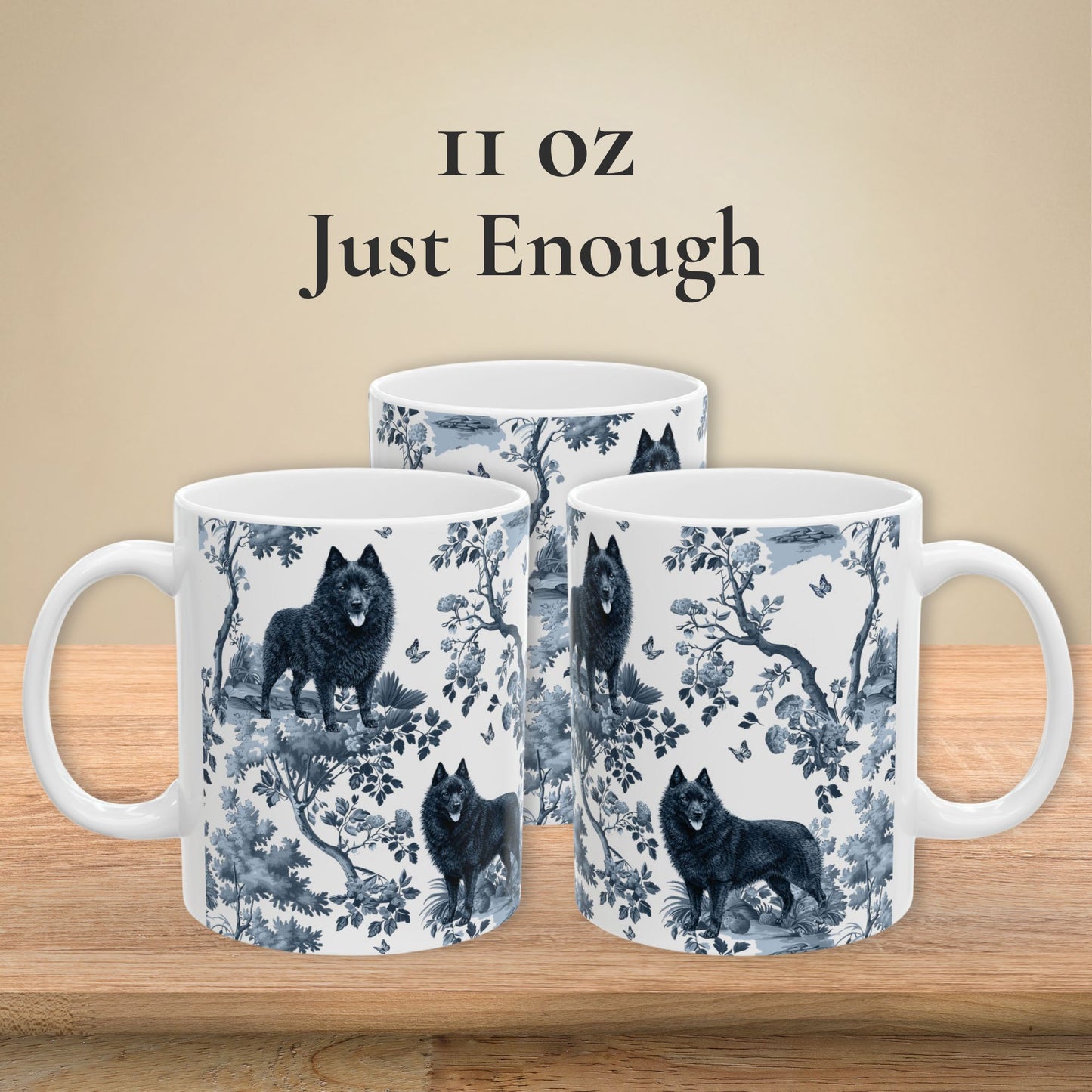 Schipperke Mug - Toile Pattern