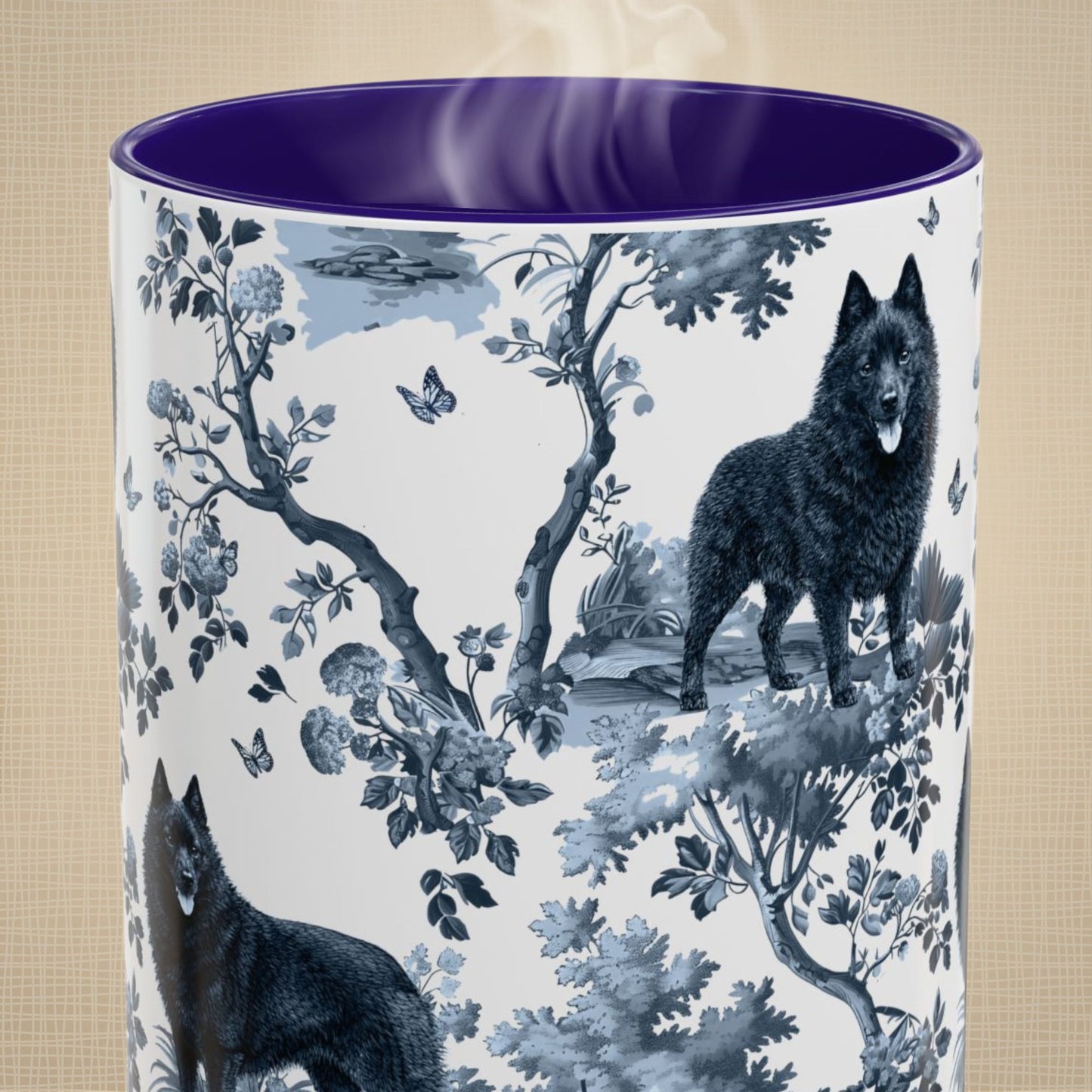 Schipperke Mug - Toile Pattern