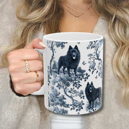Schipperke Mug - Toile Pattern