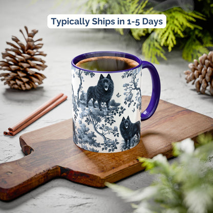 Schipperke Mug - Toile Pattern