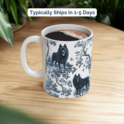 Schipperke Mug - Toile Pattern