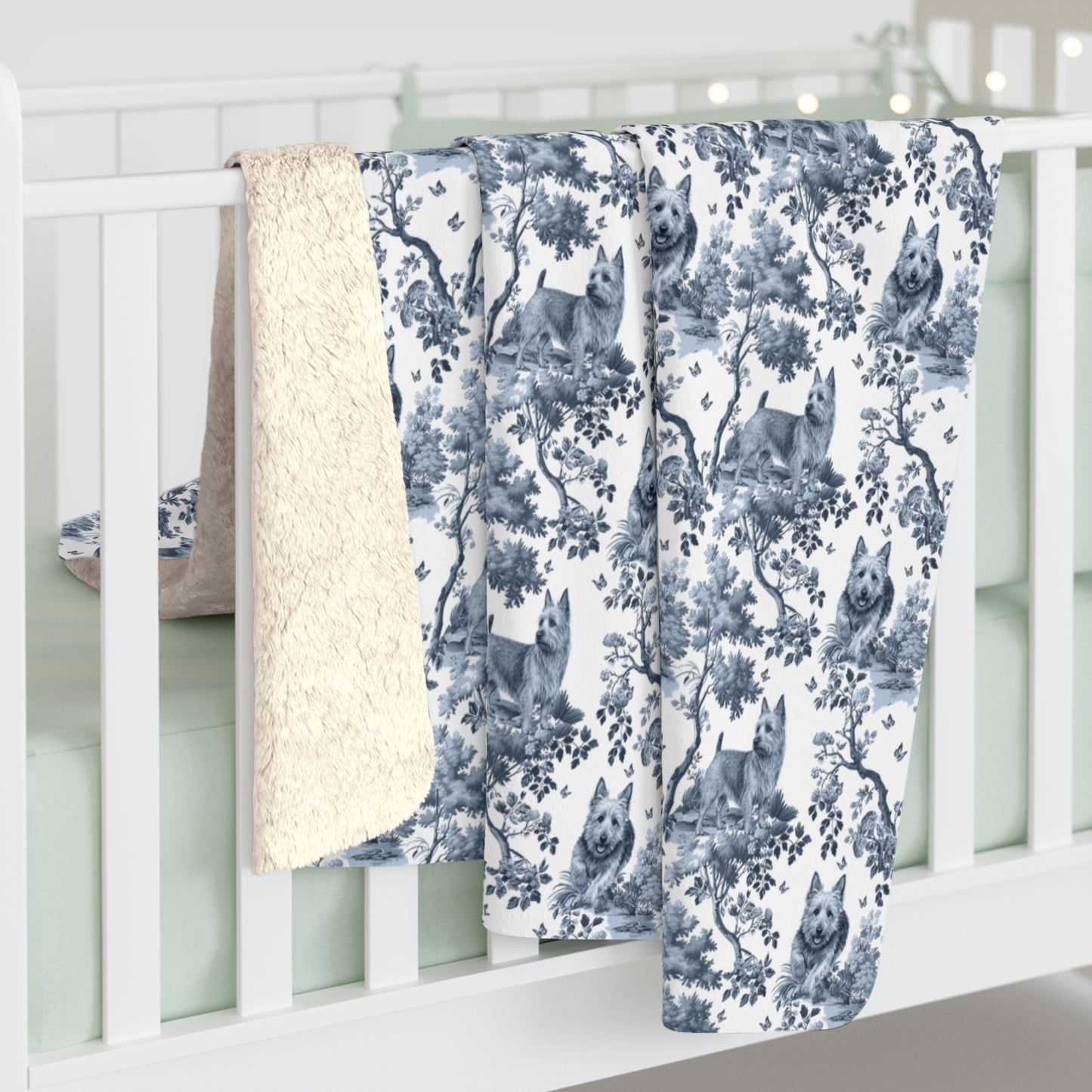 Australian Terrier Blanket - Toile Pattern