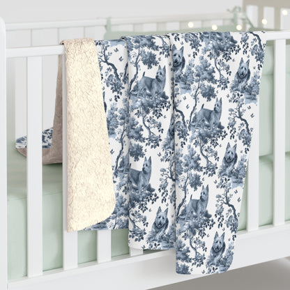 Australian Terrier Blanket - Toile Pattern