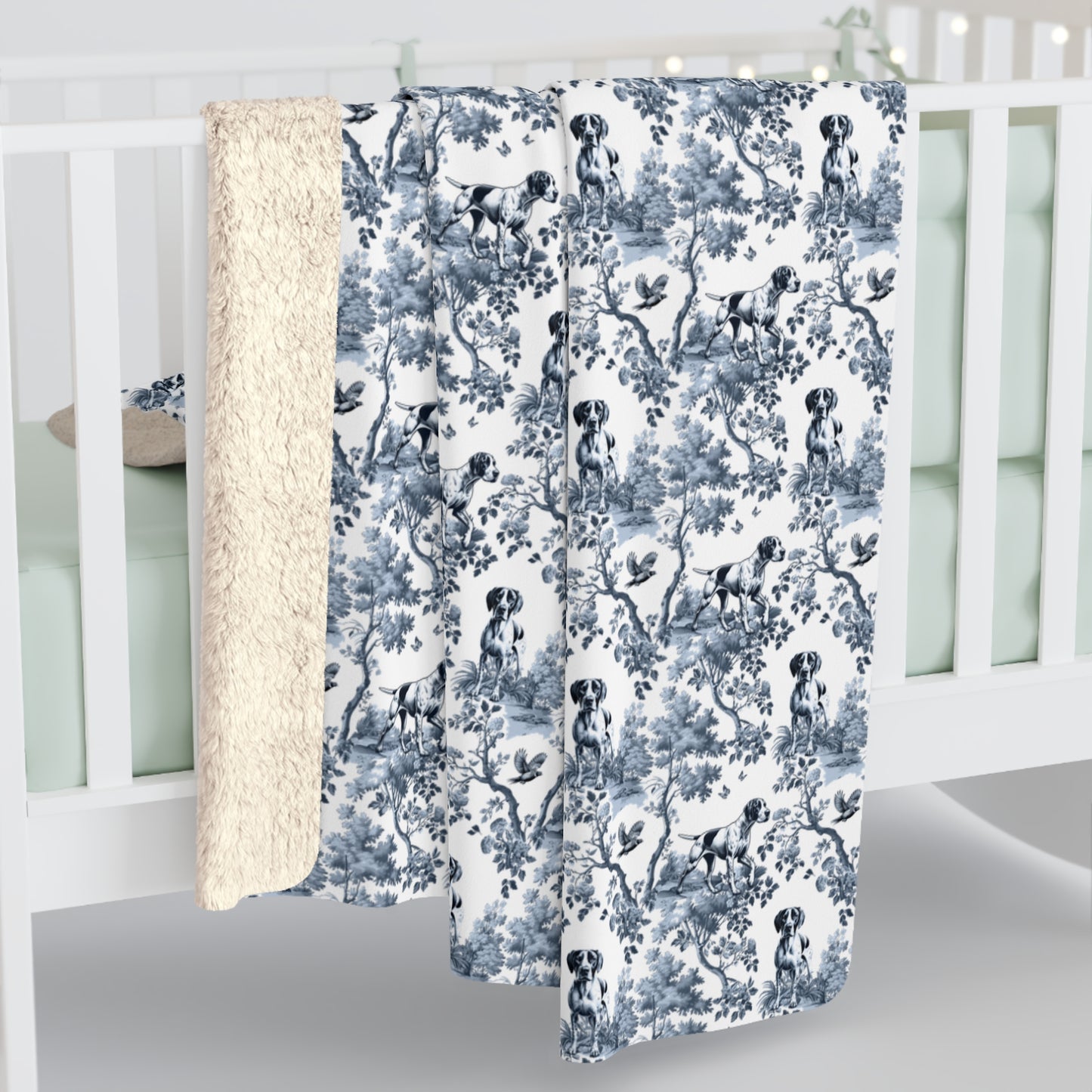 English Pointer Blanket - Toile Pattern