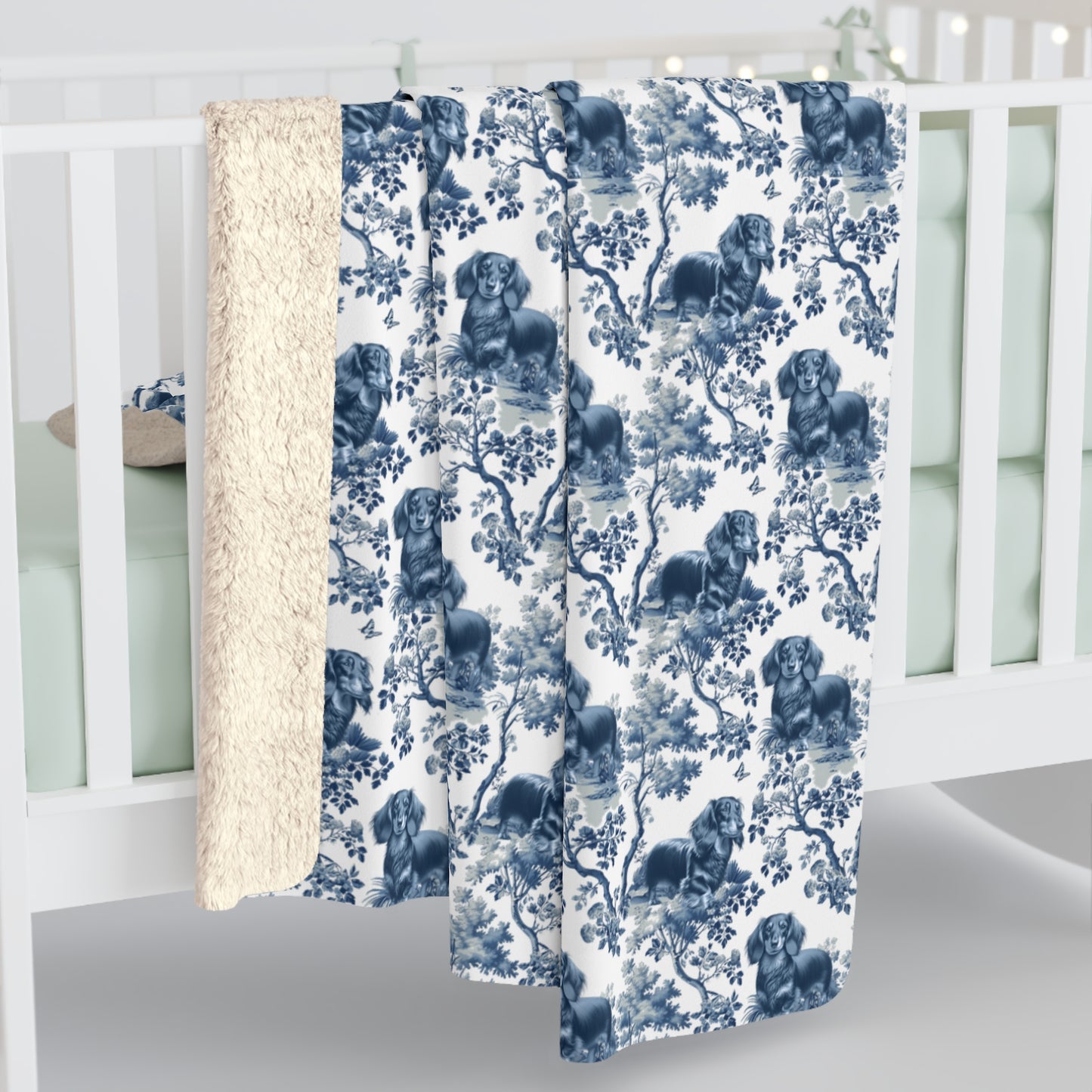 Longhaired Dachshund Blanket - Toile