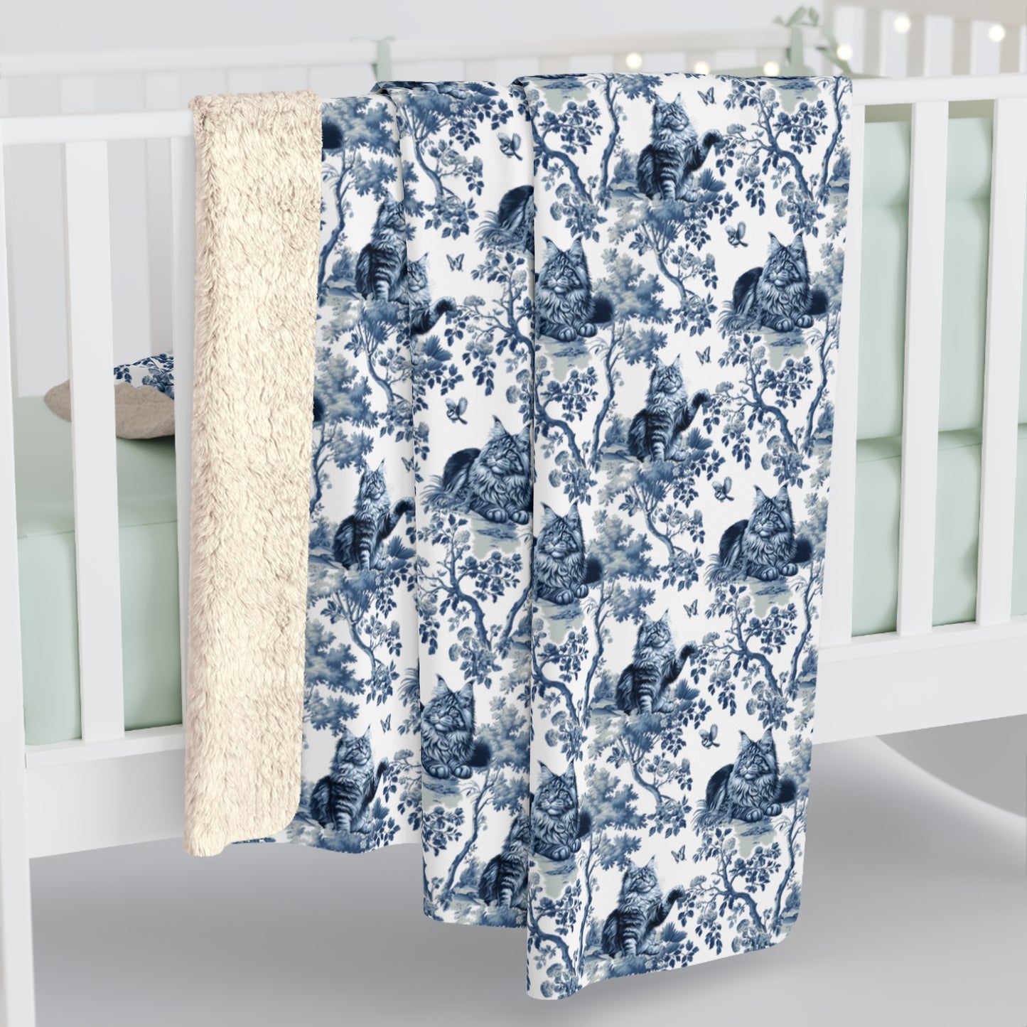 Maine Coon Cat Blanket - Toile