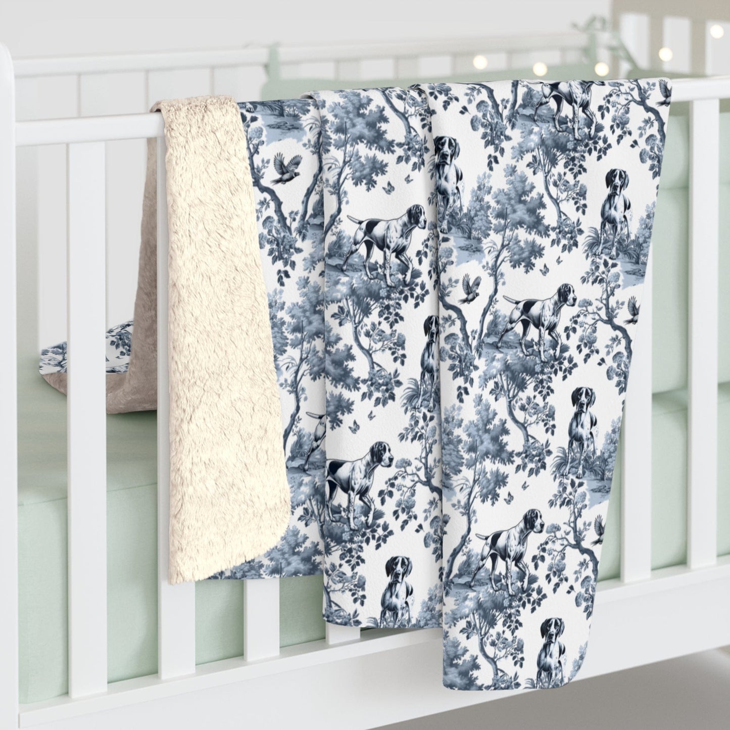 English Pointer Blanket - Toile Pattern