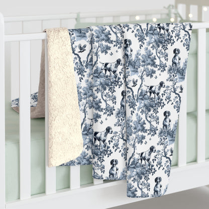 English Pointer Blanket - Toile Pattern