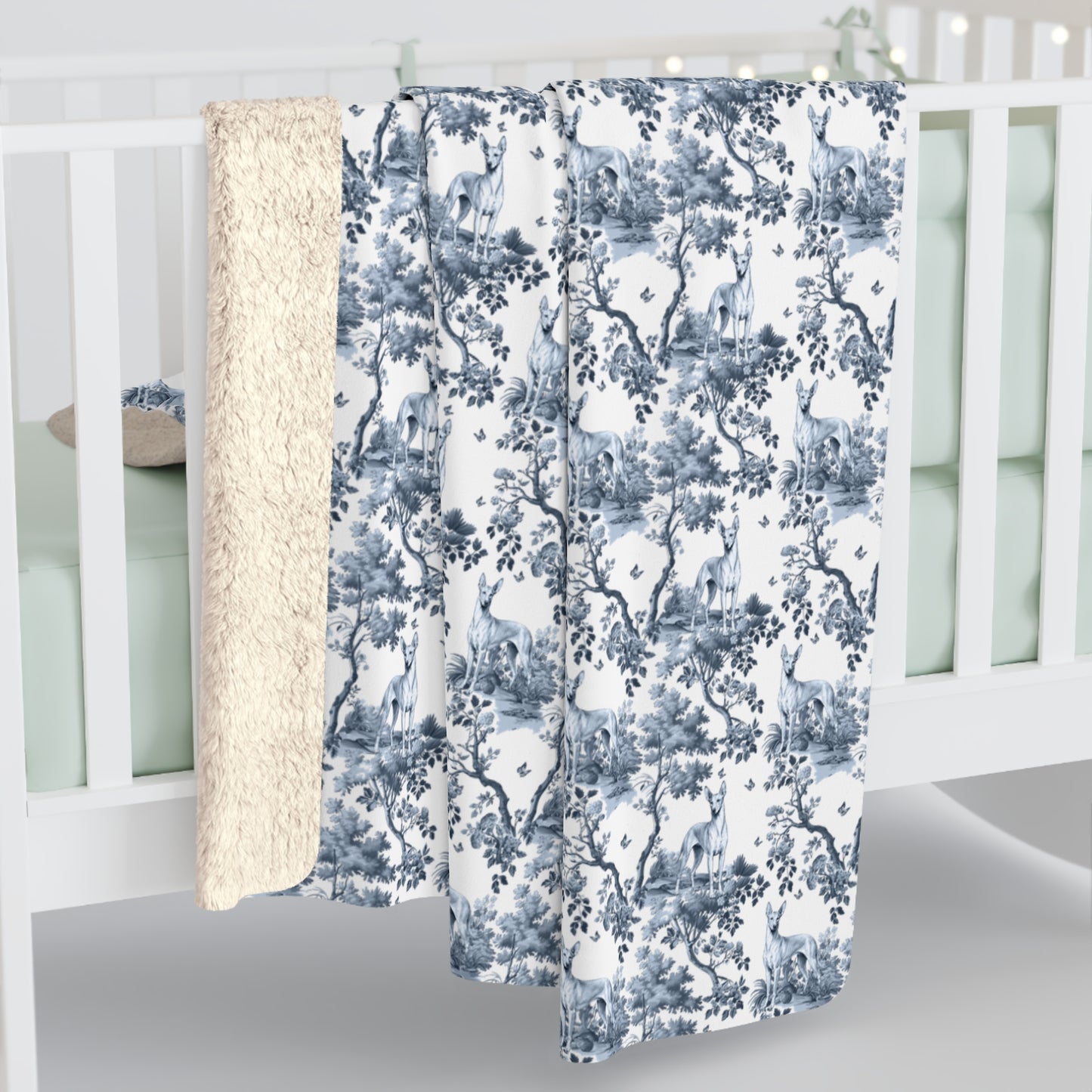 Pharoah Hound Blanket - Toile Pattern