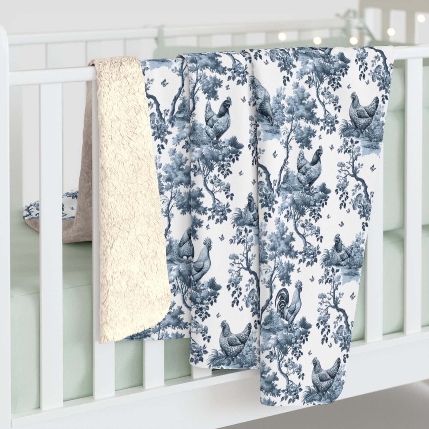 Chicken Blanket - Toile Pattern