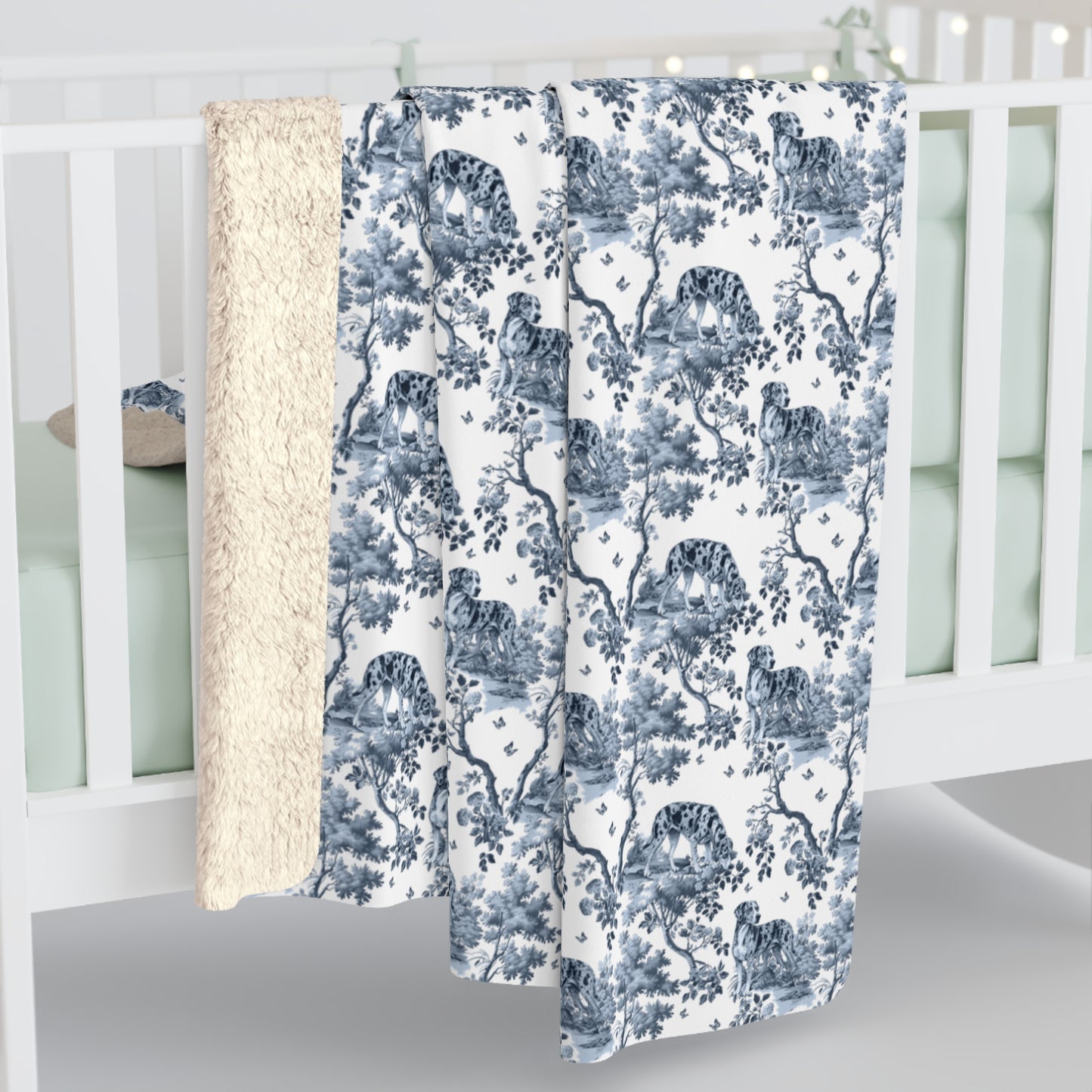 Catahoula Leopard Dog Blanket - Toile Pattern