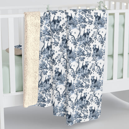 Welsh Terrier Blanket - Toile Pattern