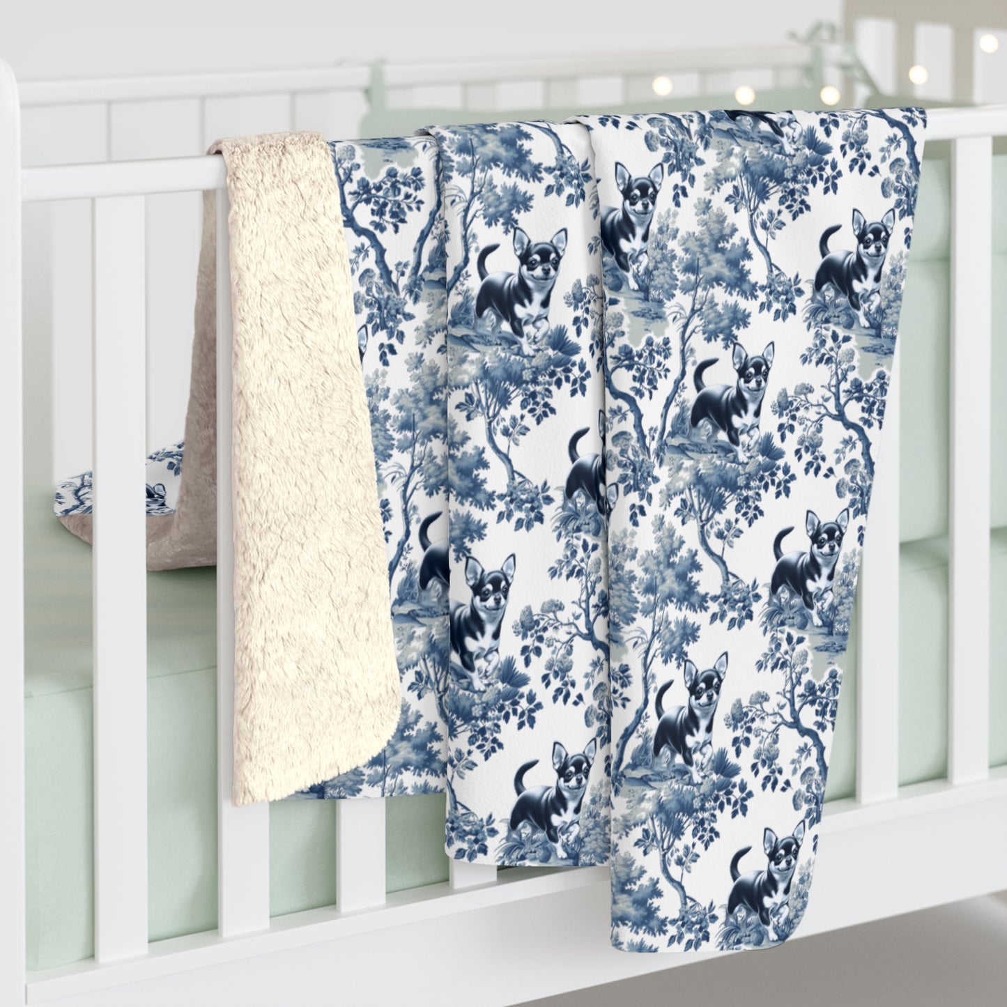 Chihuahua Blanket - Toile Pattern