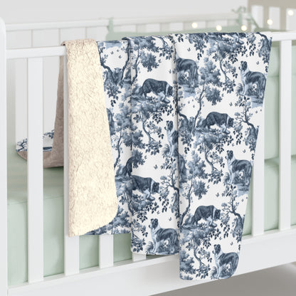 Border Collie Blanket - Toile Pattern