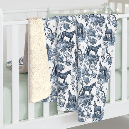 Thoroughbred Horse · Garden Toile Blanket