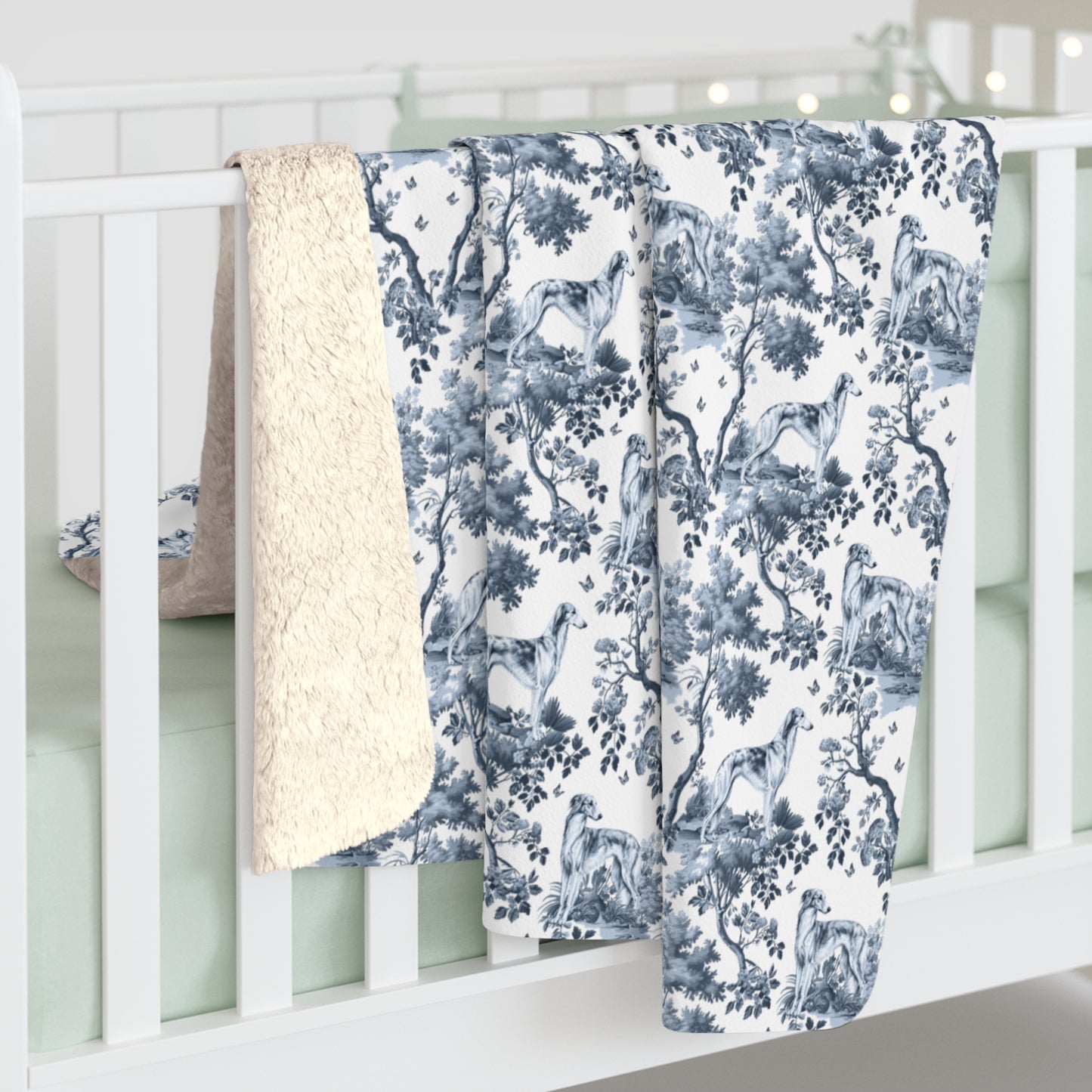 Silken Windhound Blanket - Toile Pattern